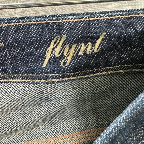 7 For All Mankind Jean Shorts Womens 27 Flynt Blue Cotton Stretch  Raw Hems - Picture 9 of 12